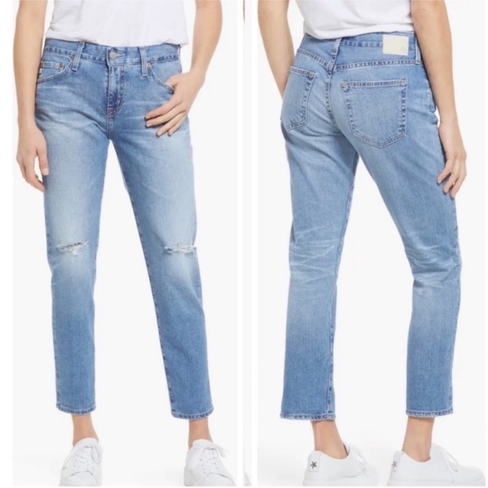 AG Ex-Boyfriend Distressed Slim Fit Jeans 22 Years Landmark Destructed Denim 29